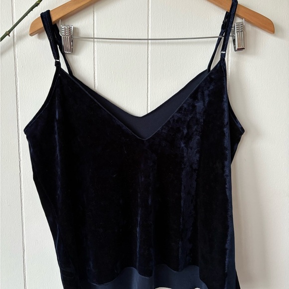 Monk & Lou Navy Velvet Tank Top | Size Large - Picture 5 of 8